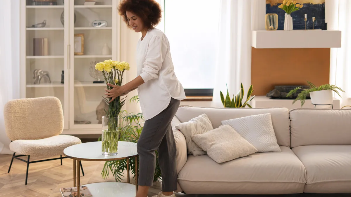 petite déco dans la pièce à vivre