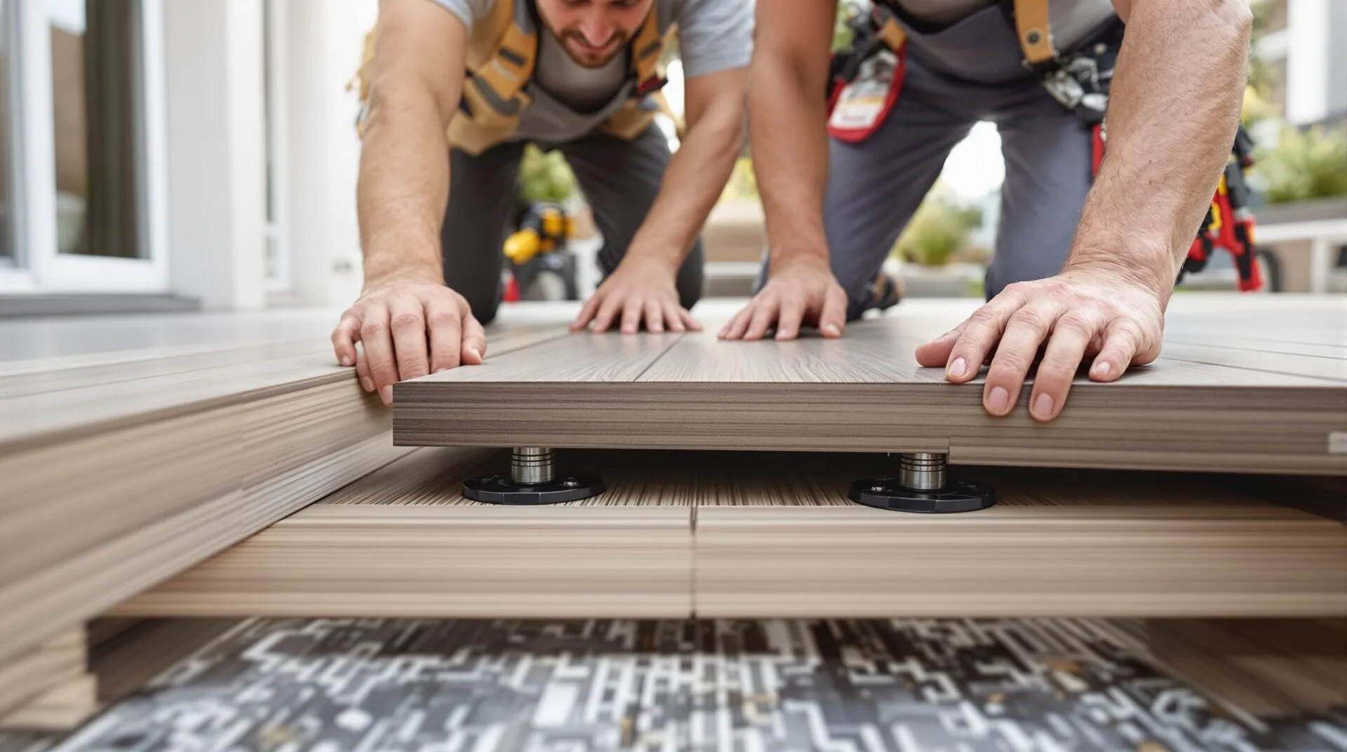 Terrasse : la technique de la pose sur plots réglables