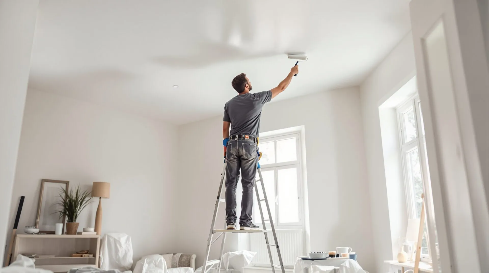 Astuce peindre plafond : les 8 étapes pour un résultat sans traces