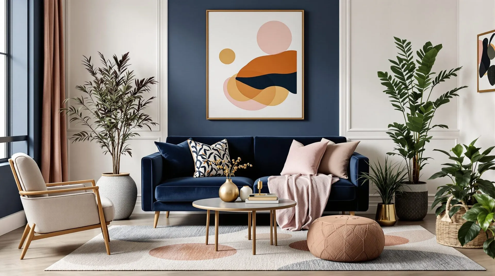 Quelle couleur va avec le bleu foncé : les meilleures associations déco