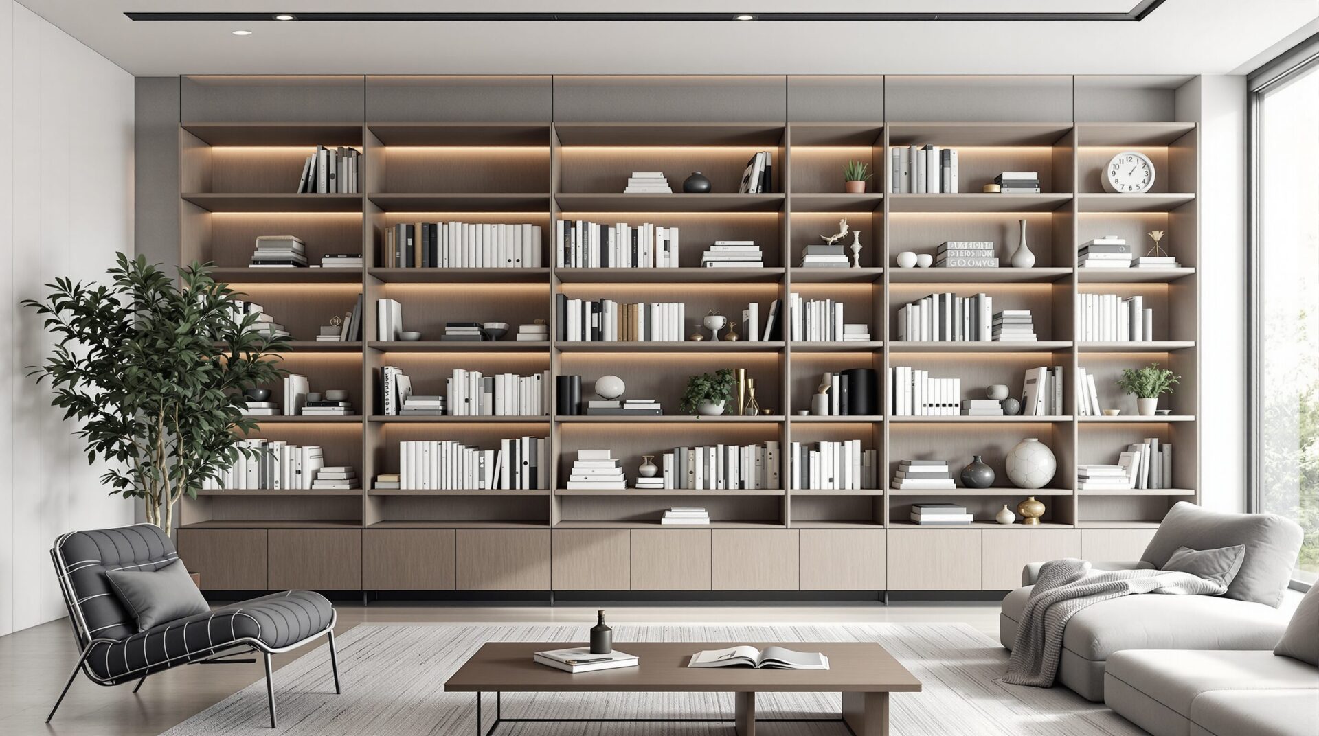 Mur bibliothèque salon : les 12 inspirations pour un aménagement moderne