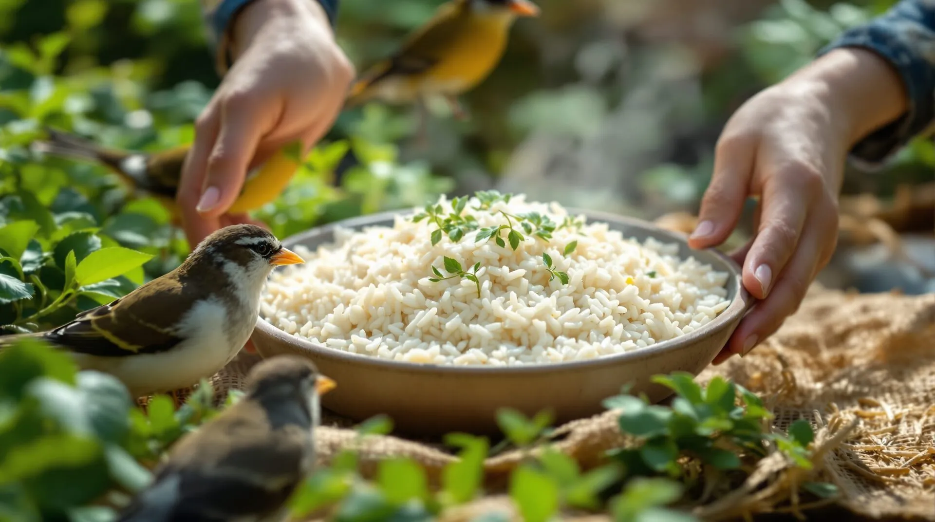 Riz cuit pour les oiseaux : les précautions essentielles pour leur santé