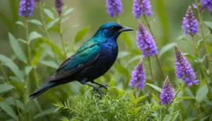 etourneau dans le jardin