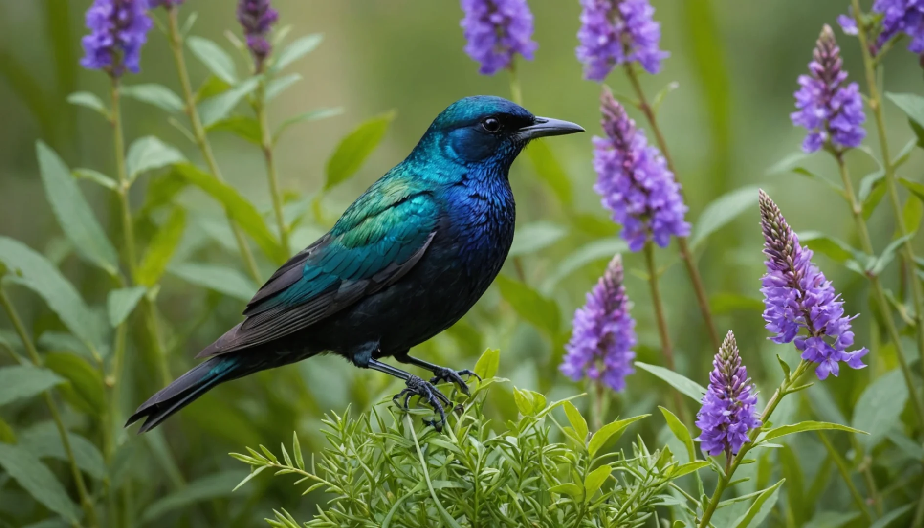 etourneau dans le jardin