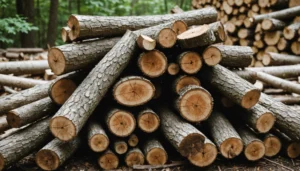 merule sur bois de chauffage