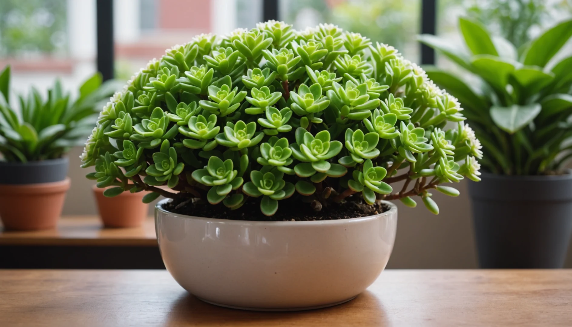 arbre de jade fleuri