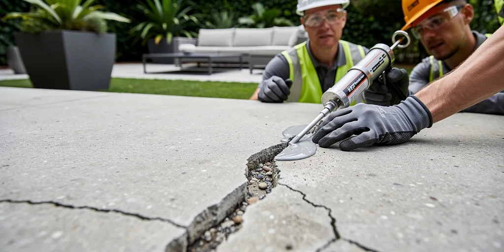 Fissure sur terrasse béton : la méthode infaillible pour réparer durablement