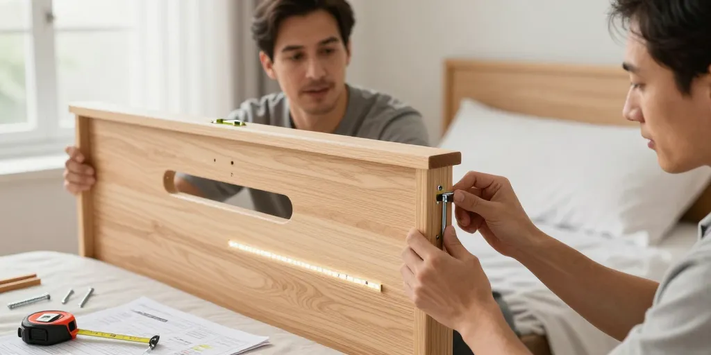 Cadre bois action tête de lit : le montage simple et sécurisé