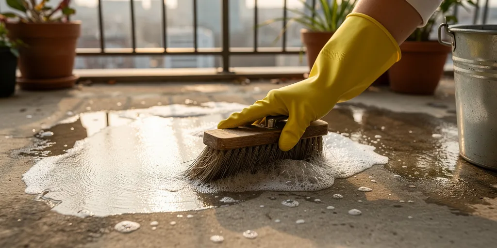 Nettoyer balcon béton : la méthode sans karcher pour un résultat impeccable