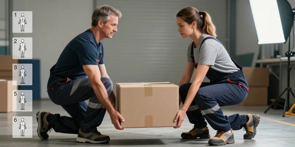 Technique correcte de levage : la méthode en six étapes pour la sécurité