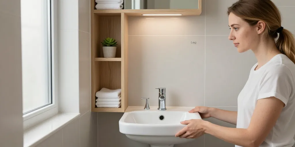 Aménagement toilette 1m2 : les 9 idées gain de place pratiques
