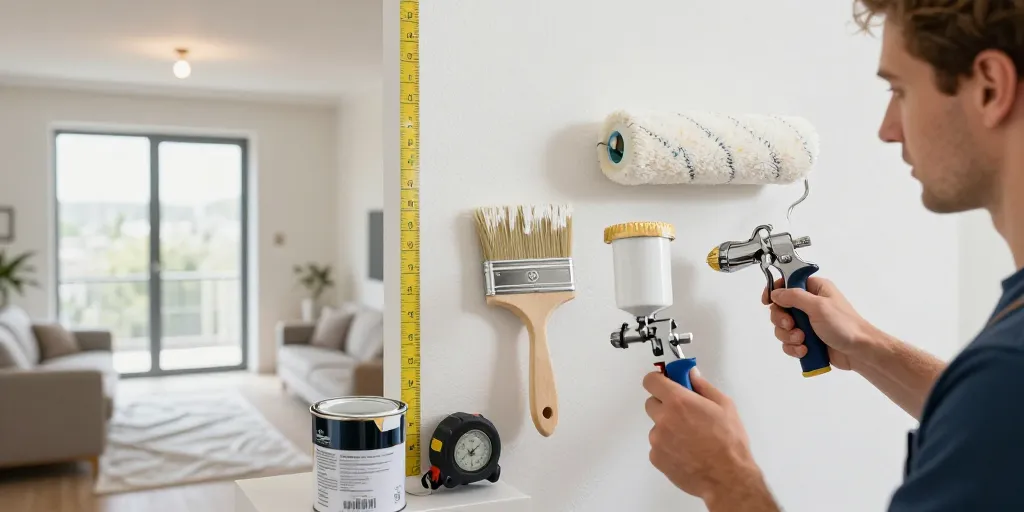Combien de temps pour peindre un mur de 20m2 selon l’outil ?