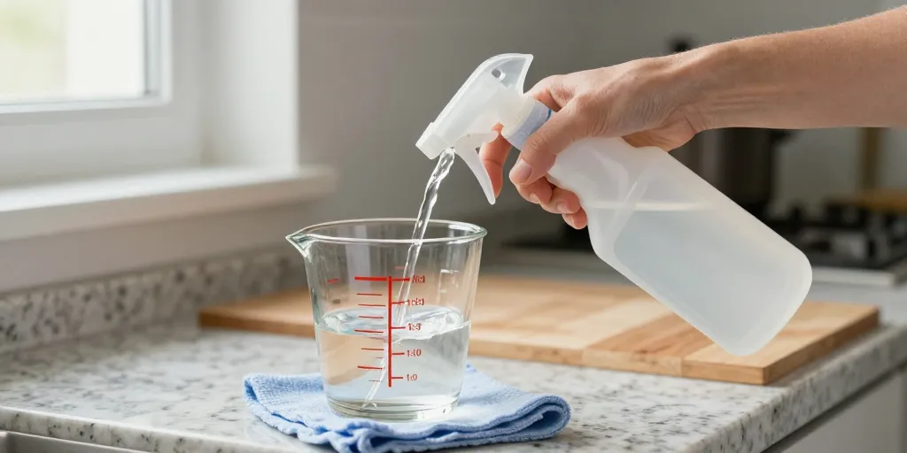 Nettoyer plan de travail vinaigre blanc : Le dosage adapté selon les matériaux
