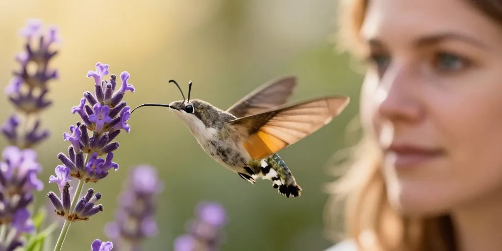 Papillon colibri : le mystérieux insecte qui butine les fleurs du jardin