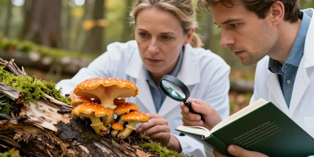 Champignon orange sur bois mort : les méthodes pour identifier les risques