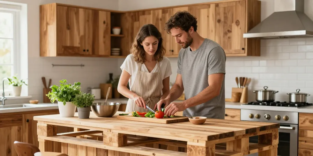 Cuisine en bois de palette : les 7 idées pour réussir l’aménagement
