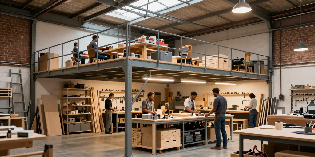 Mezzanine industrielle : optimiser l’espace des ateliers artisanaux