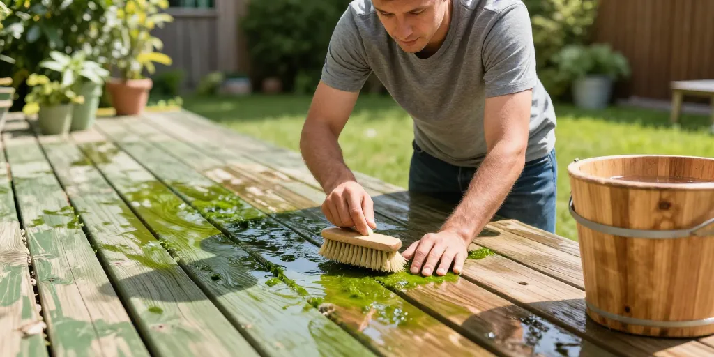 Enlever le vert sur terrasse bois : les solutions naturelles et efficaces