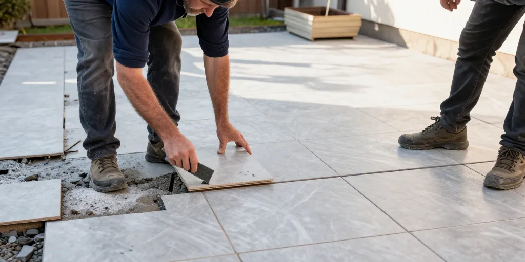Du gel à la canicule : quand poser votre carrelage extérieur ?