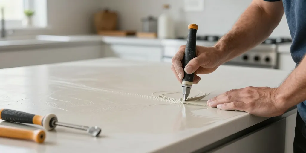 Kit béton ciré plan de travail : pourquoi les kits premier prix échouent et comment les pros les sauvent