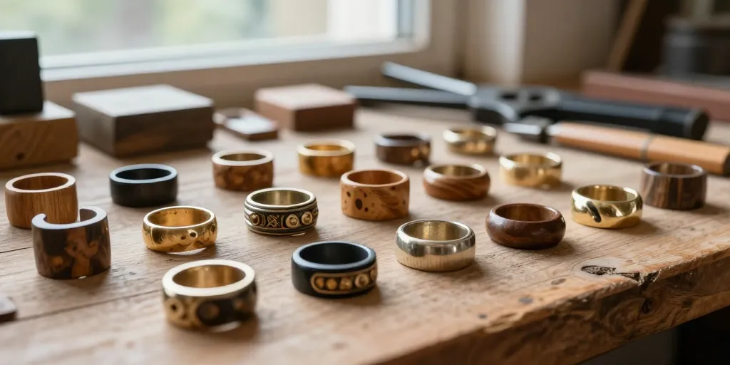 Bagues artisanales en bois : un savoir-faire qui trouve sa place dans la bijouterie