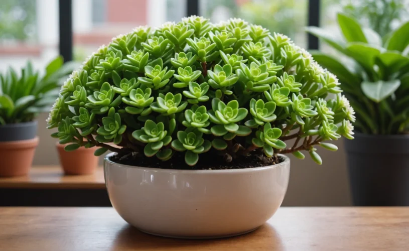 arbre de jade fleuri