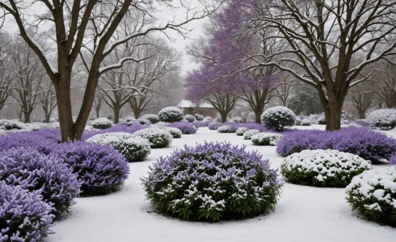 buisson résistant à l’hiver à fleurs violettes
