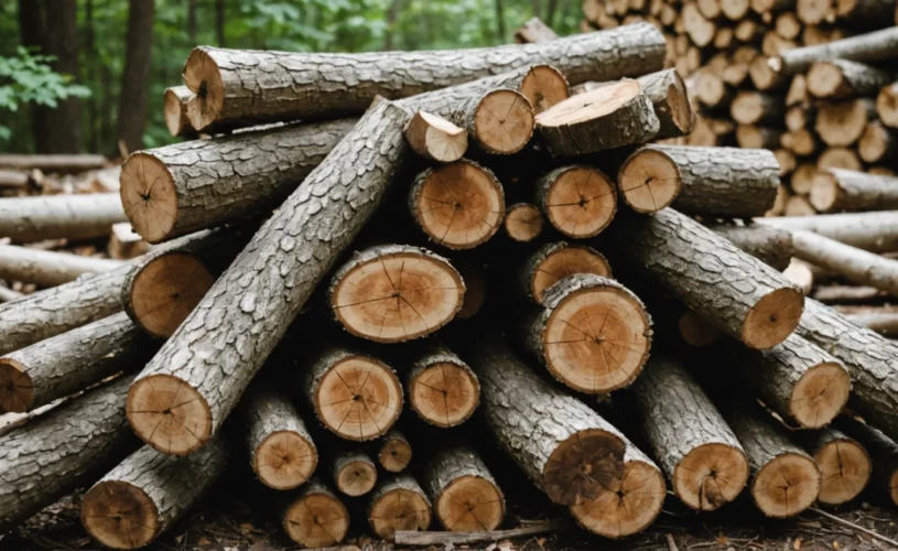 merule sur bois de chauffage