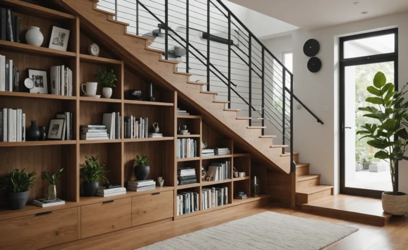 utiliser l’espace sous l’escalier