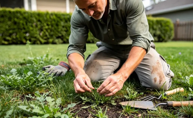 traiter les mauvaises herbes dans le gazon